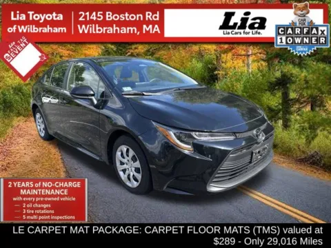 Black 2024 Toyota Corolla LE for sale in Wilbraham, MA