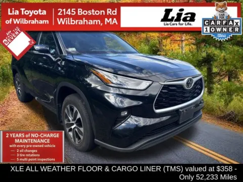 Black 2024 Toyota Highlander XLE for sale in Wilbraham, MA