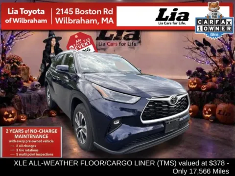 Blue 2025 Toyota Highlander XLE for sale in Wilbraham, MA