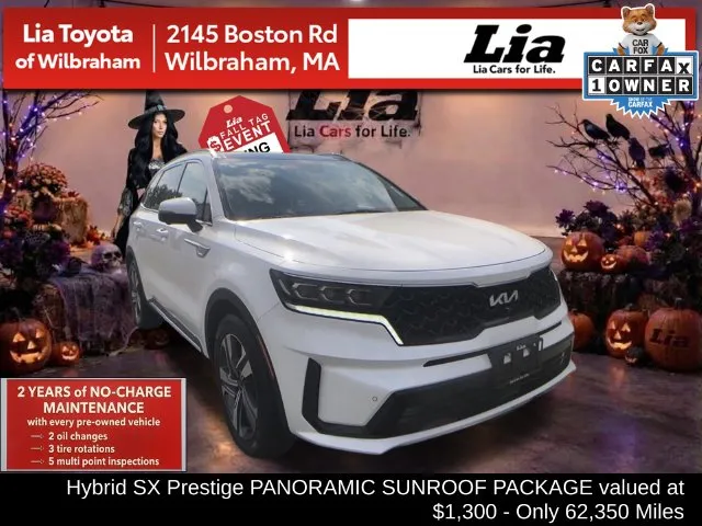 White 2023 Kia Sorento Hybrid SX Prestige for sale in Wilbraham, MA