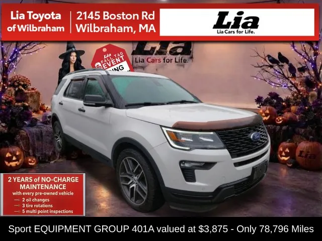 White 2018 Ford Explorer Sport for sale in Wilbraham, MA