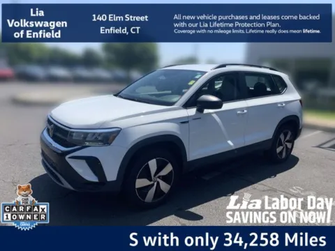 White 2023 Volkswagen Taos 1.5T S for sale in Enfield, CT