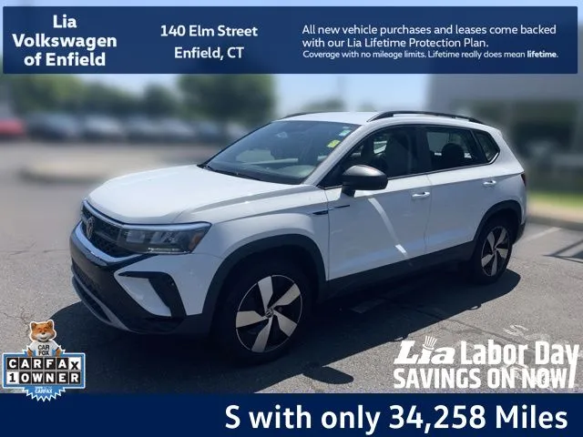 White 2023 Volkswagen Taos 1.5T S for sale in Enfield, CT
