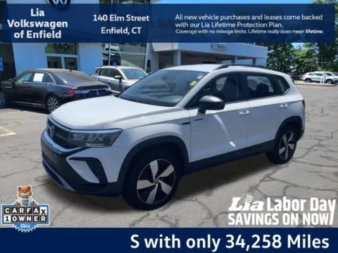 White 2023 Volkswagen Taos 1.5T S for sale in Enfield, CT