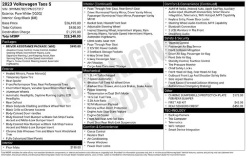 Photos of 2023 Volkswagen Taos 1.5T S for sale in Enfield, CT at Lia Volkswagen