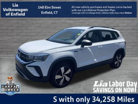 White 2023 Volkswagen Taos 1.5T S for sale in Enfield, CT