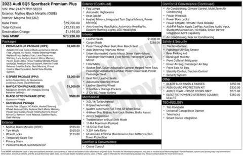 Photos of 2023 Audi SQ5 Sportback Premium Plus for sale in Enfield, CT at Lia Volkswagen