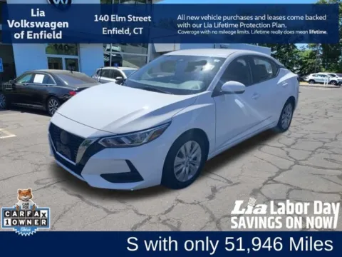 White 2022 Nissan Sentra S for sale in Enfield, CT
