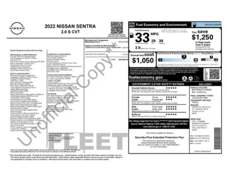 Photos of 2022 Nissan Sentra S for sale in Enfield, CT at Lia Volkswagen