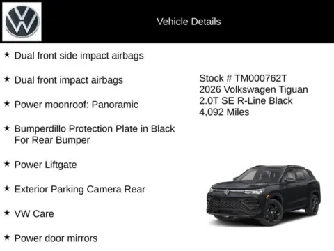 Another view of 2026 Volkswagen Tiguan 2.0T SE R-Line Black for sale in Enfield, CT at Lia Volkswagen