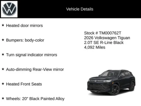 More photos of 2026 Volkswagen Tiguan 2.0T SE R-Line Black at Lia Volkswagen, CT