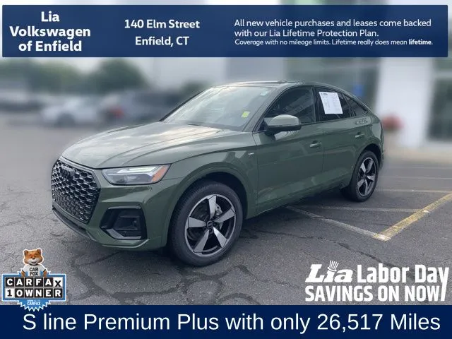 Green 2023 Audi Q5 Sportback 45 S line Premium for sale in Enfield, CT