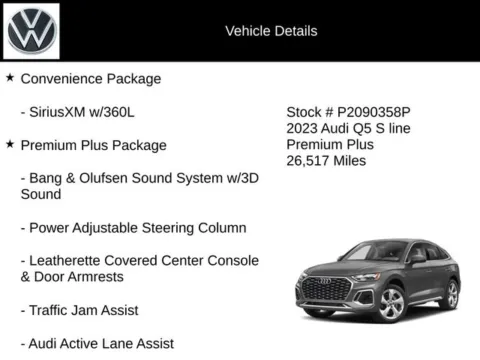 Another view of 2023 Audi Q5 Sportback 45 S line Premium for sale in Enfield, CT at Lia Volkswagen