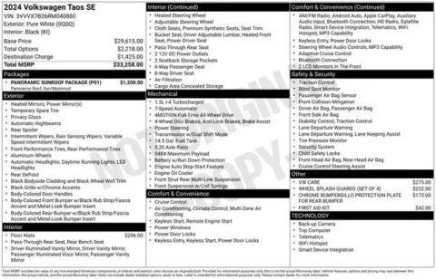 Photos of 2024 Volkswagen Taos 1.5T SE for sale in Enfield, CT at Lia Volkswagen