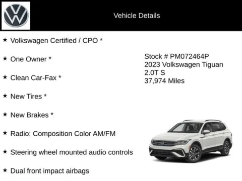 Photos of 2023 Volkswagen Tiguan 2.0T S for sale in Enfield, CT at Lia Volkswagen