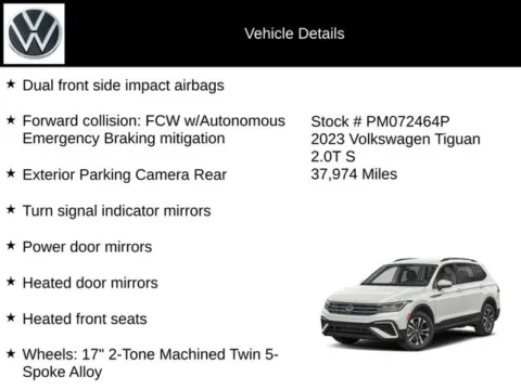 Another view of 2023 Volkswagen Tiguan 2.0T S for sale in Enfield, CT at Lia Volkswagen