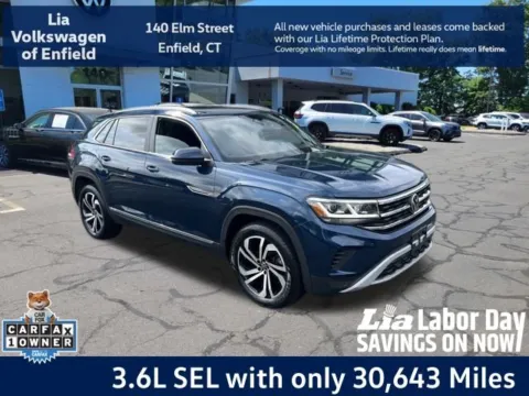 Blue 2023 Volkswagen Atlas Cross Sport 3.6L V6 SEL for sale in Enfield, CT