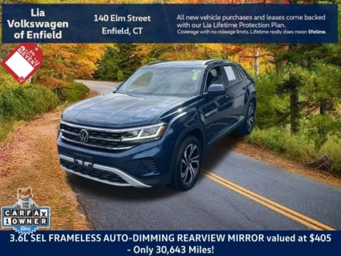 Blue 2023 Volkswagen Atlas Cross Sport 3.6L V6 SEL for sale in Enfield, CT