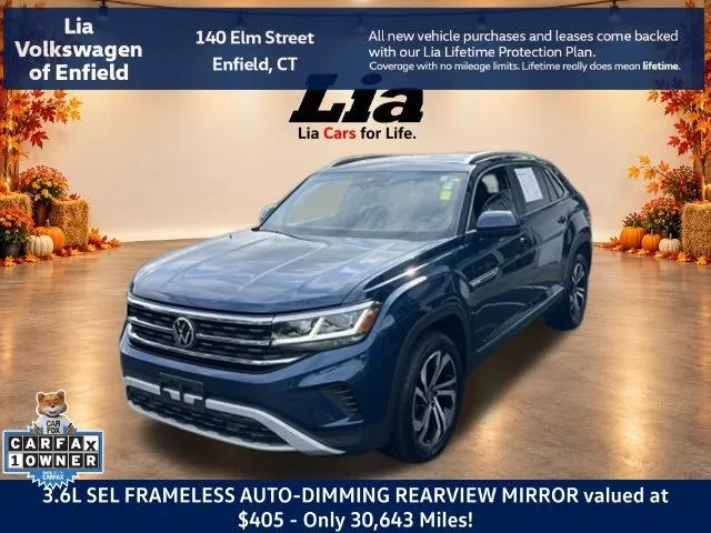 Blue 2023 Volkswagen Atlas Cross Sport 3.6L V6 SEL for sale in Enfield, CT
