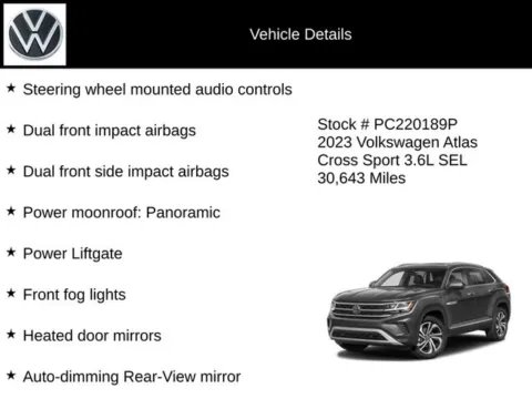 Another view of 2023 Volkswagen Atlas Cross Sport 3.6L V6 SEL for sale in Enfield, CT at Lia Volkswagen
