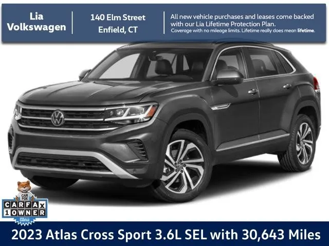 Blue 2023 Volkswagen Atlas Cross Sport 3.6L V6 SEL for sale in Enfield, CT
