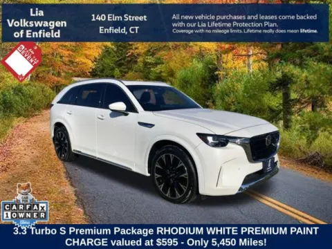 White 2025 Mazda CX-90 3.3 Turbo S Premium for sale in Enfield, CT
