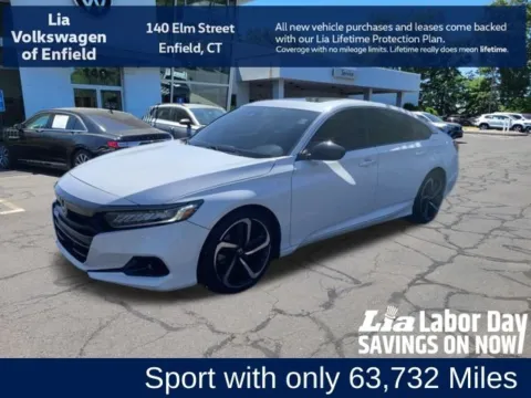 White 2021 Honda Accord Sport 2.0T for sale in Enfield, CT