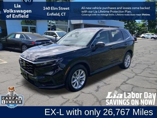 Black 2024 Honda CR-V EX-L for sale in Enfield, CT