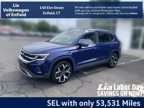 Blue 2022 Volkswagen Taos 1.5T SEL for sale in Enfield, CT