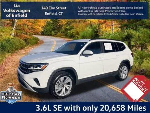 White 2023 Volkswagen Atlas 3.6L V6 SE w/Technology for sale in Enfield, CT