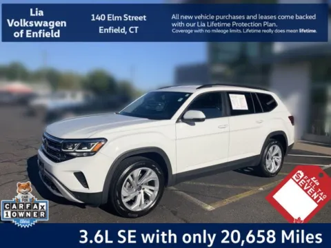 White 2023 Volkswagen Atlas 3.6L V6 SE w/Technology for sale in Enfield, CT