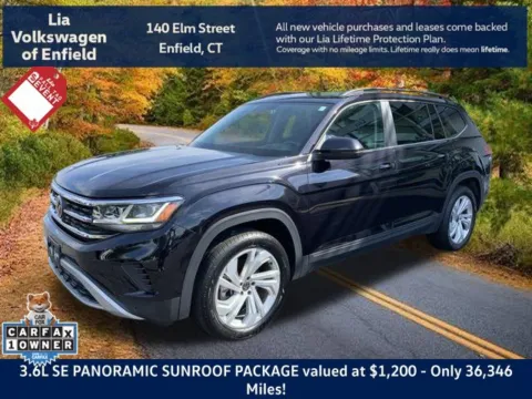 Black 2023 Volkswagen Atlas 3.6L V6 SE w/Technology for sale in Enfield, CT