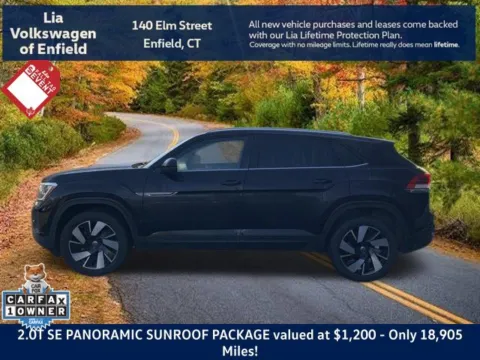 Black 2025 Volkswagen Atlas Cross Sport 2.0T SE w/Technology for sale in Enfield, CT