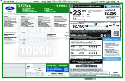 More photos of 2026 Ford Ranger XL at Green Ford, NC