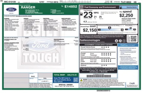 More photos of 2026 Ford Ranger XL at Green Ford, NC