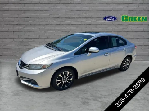 Silver 2015 Honda Civic EX for sale in Greensboro, NC