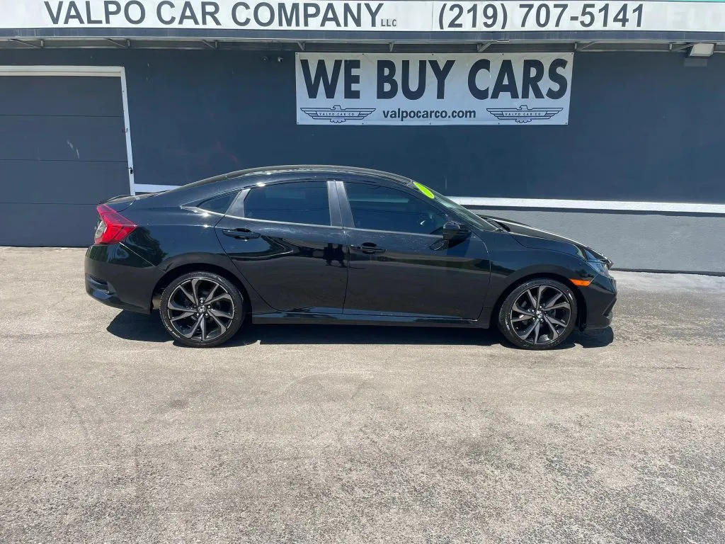 Black 2019 Honda Civic Sport Sedan 4D for sale in Valparaiso, IN