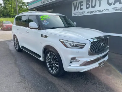 White 2018 INFINITI QX80 Sport Utility 4D for sale in Valparaiso, IN