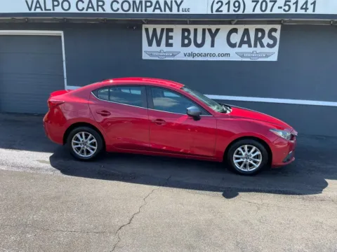 Red 2015 MAZDA MAZDA3 i Touring Sedan 4D for sale in Valparaiso, IN
