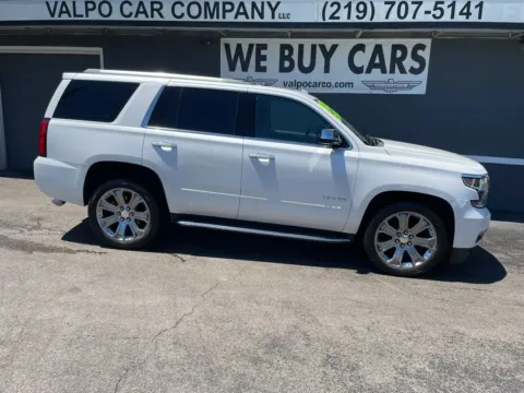 White 2017 Chevrolet Tahoe Premier Sport Utility 4D for sale in Valparaiso, IN