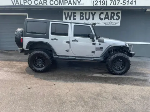 Gray 2014 Jeep Wrangler Unlimited Sport SUV 4D for sale in Valparaiso, IN