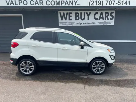White 2019 Ford EcoSport Titanium Sport Utility 4D for sale in Valparaiso, IN