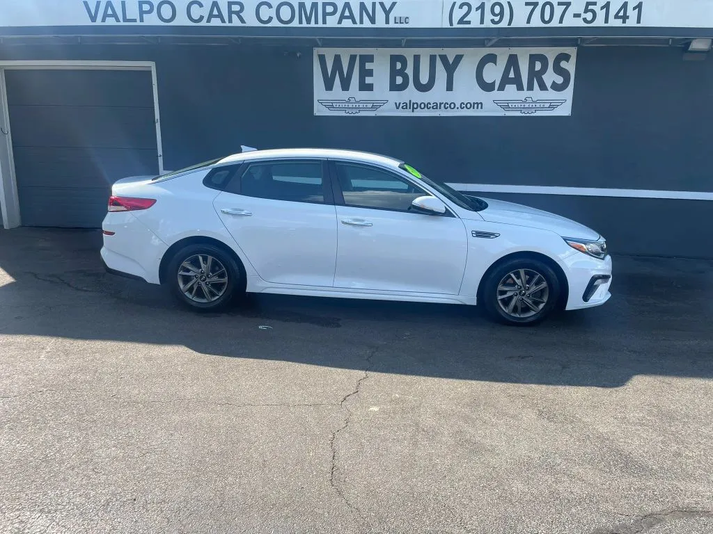 White 2019 Kia Optima LX Sedan 4D for sale in Valparaiso, IN