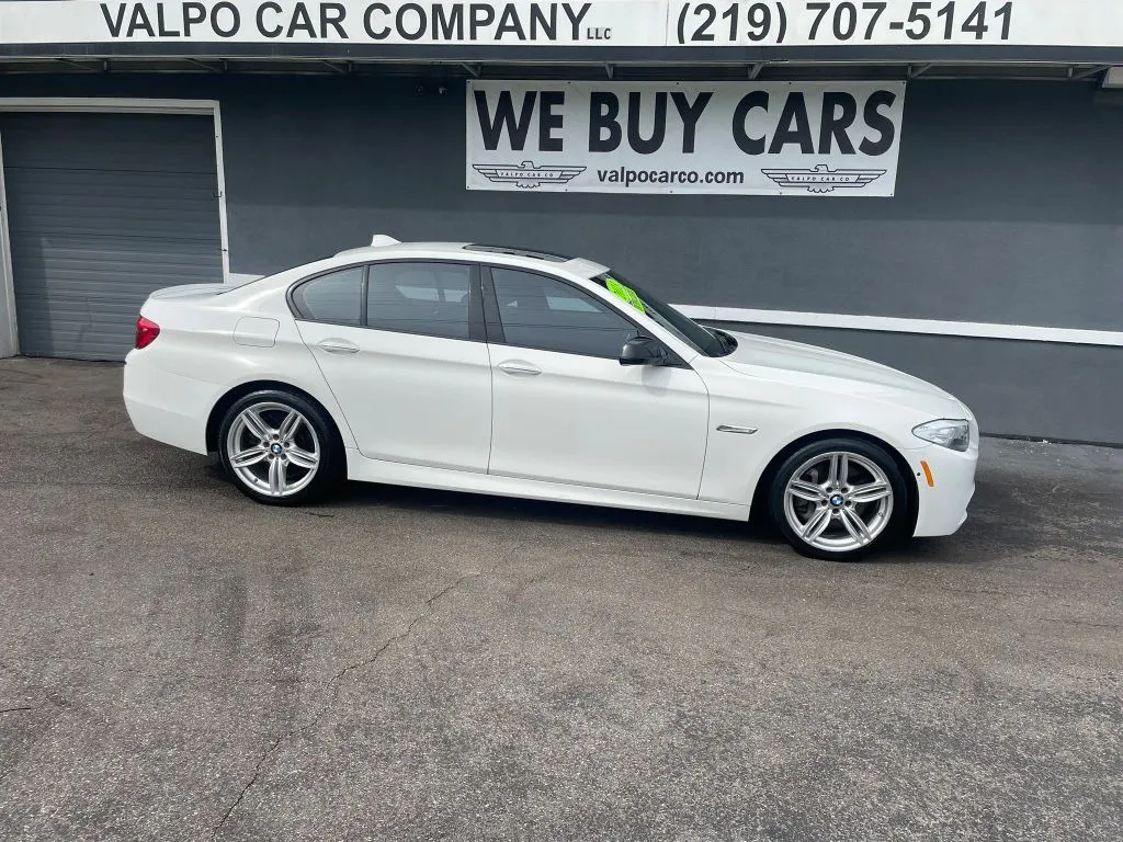 White 2013 BMW 5 Series 535i xDrive Sedan 4D for sale in Valparaiso, IN