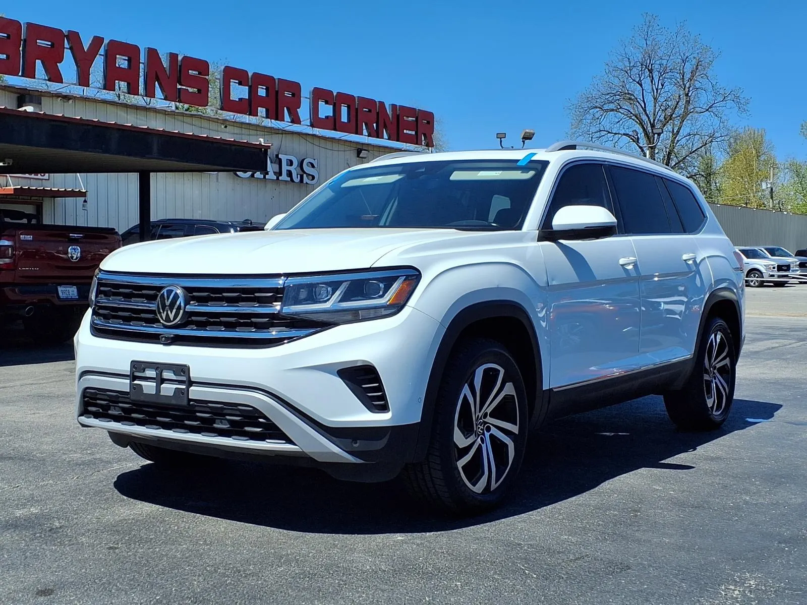 White 2021 VOLKSWAGEN ATLAS SEL PREMIUM for sale in Chickasha, OK