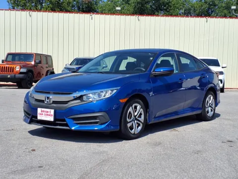 Blue 2018 HONDA CIVIC LX for sale in Chickasha, OK