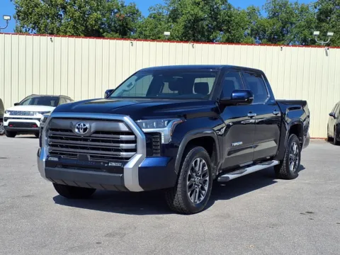 Blue 2022 TOYOTA TUNDRA CREWMAX LIMITED for sale in Chickasha, OK