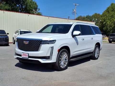 White 2021 CADILLAC ESCALADE ESV PREMIUM LUXURY for sale in Chickasha, OK