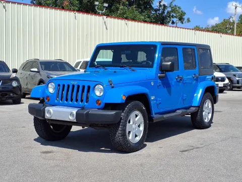Blue 2012 JEEP WRANGLER UNLIMI SAHARA for sale in Chickasha, OK