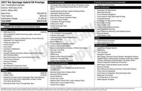 Another view of 2027 Kia Sportage Hybrid SX-Prestige for sale in Denver, CO at Emich Kia